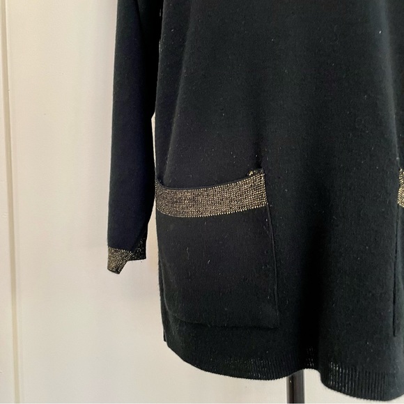 Vintage 90s Metallic Tunic Sweater - Picture 3 of 4